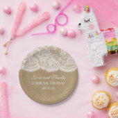 Die Kraft & Spitzen-Hochzeitskollektion Pappteller (Party)