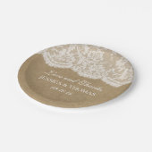 Die Kraft & Spitzen-Hochzeitskollektion Pappteller (Schrägansicht)