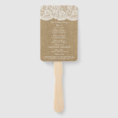 Die Kraft & Spitzen-Hochzeitsprogramme Fächer (Rückseite)