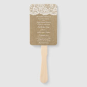 Die Kraft & Spitzen-Hochzeitsprogramme Fächer (Vorderseite)