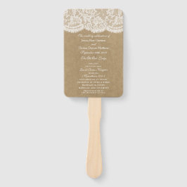 Die Kraft & Spitzen-Hochzeitsprogramme Fächer