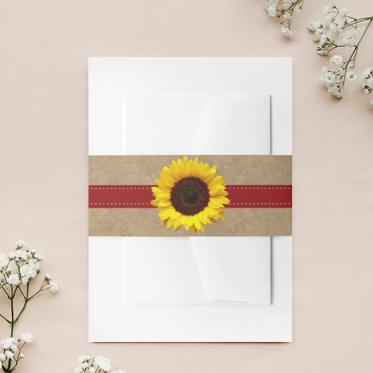 Die Kraft-, Spitzen- und Sonnenblumen-Kollektion - Einladungsbanderole