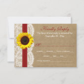 Die Kraft-, Spitzen- und Sonnenblumen-Kollektion - RSVP Karte (Vorderseite)