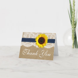 Die Kraftpapier-, Spitze-u. Sonnenblume-Sammlung - Dankeskarte