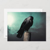 Die Krähe Postkarte (Vorne/Hinten)
