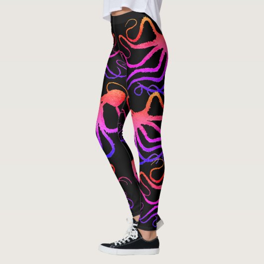 Die Krake des Amys auf Schwarzem - Leggings (Links)
