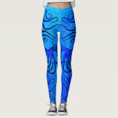 Die Kraken-Blau des Amys auf Blau - Leggings (Vorderseite)