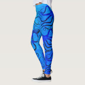 Die Kraken-Blau des Amys auf Blau - Leggings (Links)