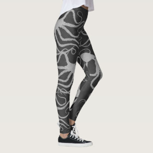Die Kraken-Grau des Amys auf Grau - Leggings