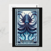 Die Kraken-Tarot-Karte Postkarte (Vorne/Hinten)