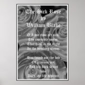 Die kranke Rose, William Blake, gotische Rose Poster (Vorne)
