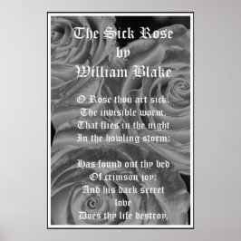 Die kranke Rose, William Blake, gotische Rose Poster