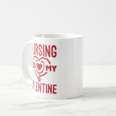 Die Krankenpflege ist mein Valentinstag Kaffeetasse (Vorderseite Links)