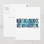 Die Krankenschule wird mich nicht besiegen Postkarte (Vorne/Hinten)