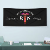 Die Krankenschwester Graduation Party Black Pink P Banner (Messe)