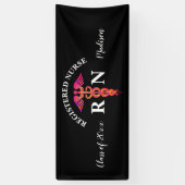 Die Krankenschwester Graduation Party Black Pink P Banner (Vertikal)