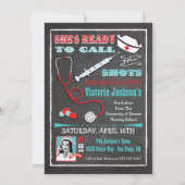 Die Krankenschwestern nennen den Abschluss Medizin Einladung (Vorderseite)