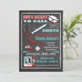 Die Krankenschwestern nennen den Abschluss Medizin Einladung (Stehend Vorderseite)