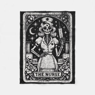 Die Krankenversicherung Skeleton Tarot Card Die so Fleecedecke