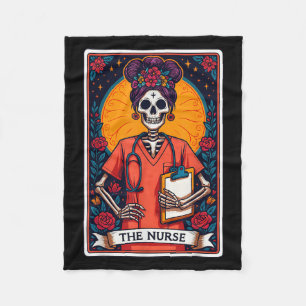Die Krankenversicherung Skeleton Tarot Card Die so Fleecedecke