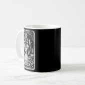 Die Krankenversicherung Skeleton Tarot Card Die so Kaffeetasse (Vorderseite Links)