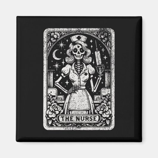 Die Krankenversicherung Skeleton Tarot Card Die so Magnet (Vorne)