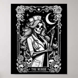 Die Krankenversicherung Skeleton Tarot Card Die so Poster