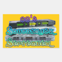 Die Krasse Mall "80er Soundtrack September" Sticke Rechteckiger Aufkleber