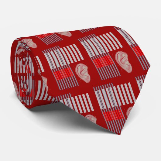 Die Krawatte der Audiologe-Ohr-Entwurfs-Männer (Gerollt)