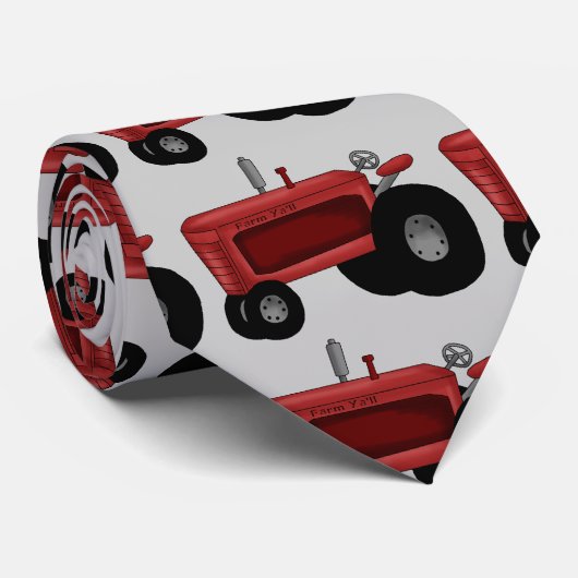 Die Krawatte der Cartoon-Traktorspaß-Männer (Gerollt)