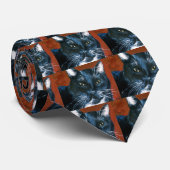 die Krawatte der Männer der schwarzen Katze (Gerollt)