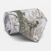 Die Krawatte der Saxophone-Männer (Gerollt)