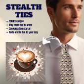 Die Krawatte des Kaffee Lover in der Herzklopfe