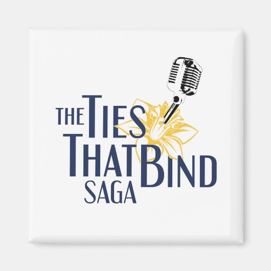 Die Krawatte, die das Logo-Magnet "Bind saga" Magnet (Vorne)