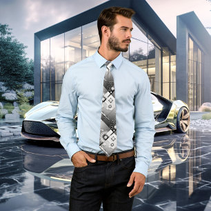 Die Krawatte Schwarz-Weiß Art Deco