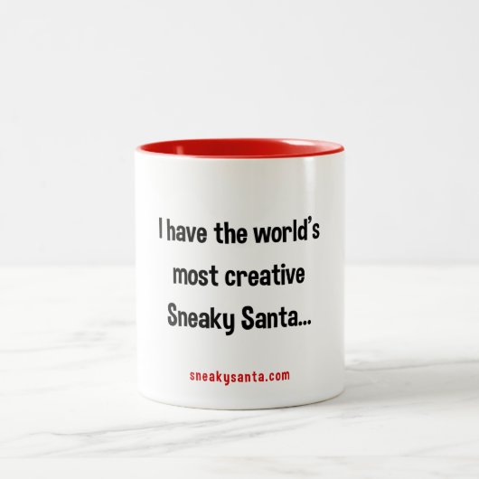 Die kreativste sneaky Santa Tasse der Welt (Mittel)