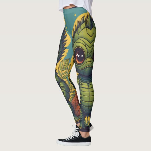 Die Kreatur aus dem Schwarzen Lagune Halloween Leggings (Links)