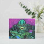 Die Kreatur lebt Postkarte (Stehend Vorderseite)