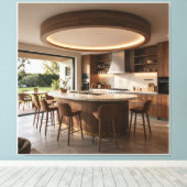Die kreisförmige Bar des Designers Leinwanddruck (Insitu (Holzboden))