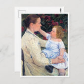 Die Kresse des Kindes, Mary Cassatt Postkarte (Vorne/Hinten)
