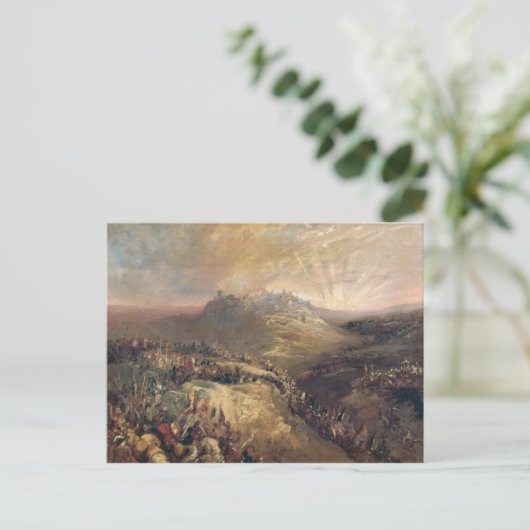 Die Kreuzfahrer vor Jerusalem Postkarte (Stehend Vorderseite)