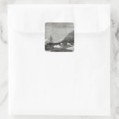 Die Kreuzfahrt der Pandoras Quadratischer Aufkleber (Tasche)