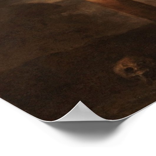 Die Kreuzigung, Bartolomé Estebán Murillo Poster (Ecke)