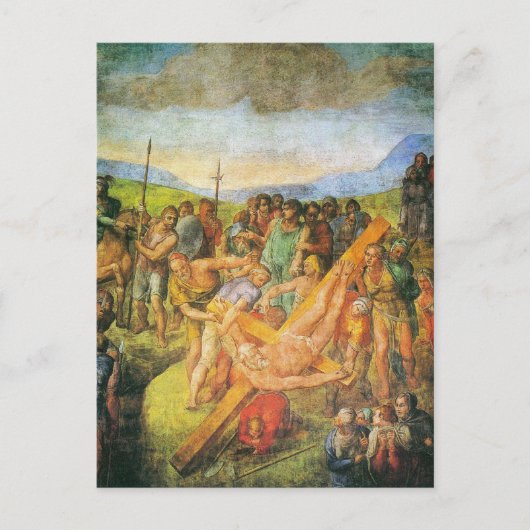Die Kreuzigung des Hl. Peter Postkarte (Vorderseite)