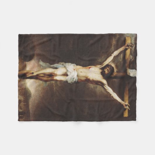 Die Kreuzigung durch Bartolome Esteban Murillo Fleecedecke (Vorderseite (Horizontal))