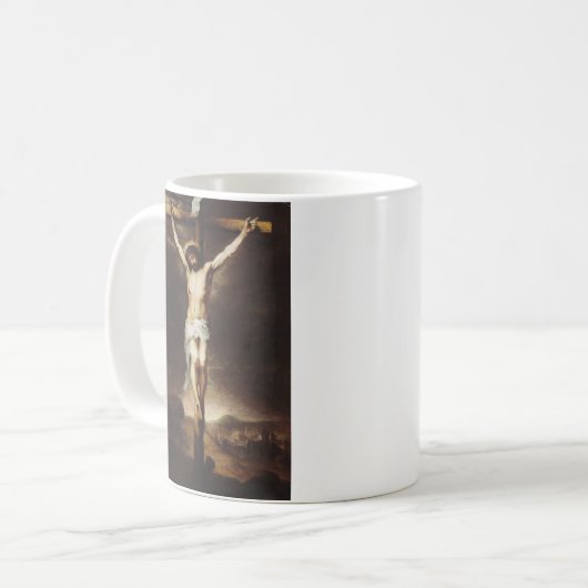Die Kreuzigung durch Bartolome Esteban Murillo Kaffeetasse (Vorderseite Links)