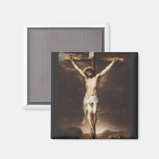 Die Kreuzigung durch Bartolome Esteban Murillo Magnet (Vorderseite/Rückseite)