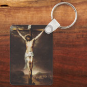 Die Kreuzigung durch Bartolome Esteban Murillo Schlüsselanhänger (Rückseite)