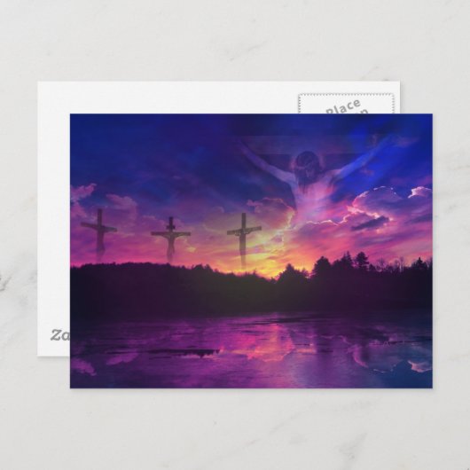 Die Kreuzigung Jesu Christi am Kreuz Postkarte (Vorne/Hinten)