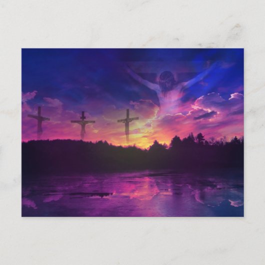 Die Kreuzigung Jesu Christi am Kreuz Postkarte (Vorderseite)